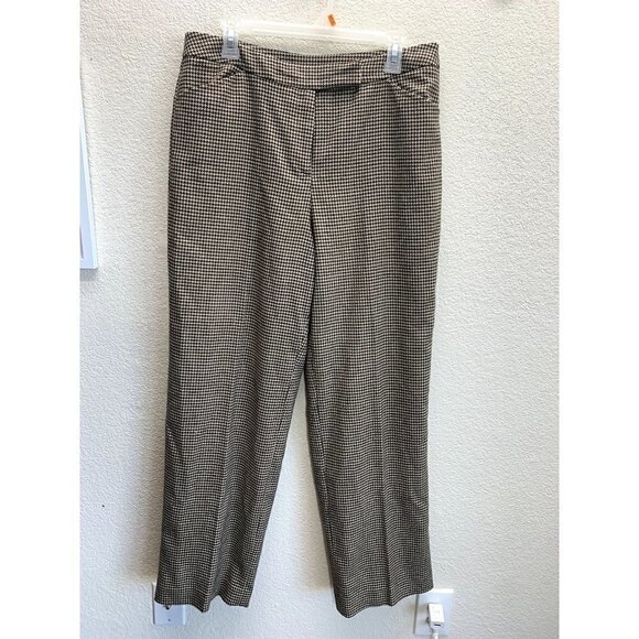 Talbots Pants - Talbots Rayon Wool Houndstooth Straight Career Pants 12